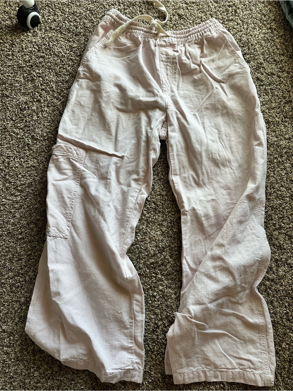 aerie Light Pink Straight-Leg Drawstring Pants